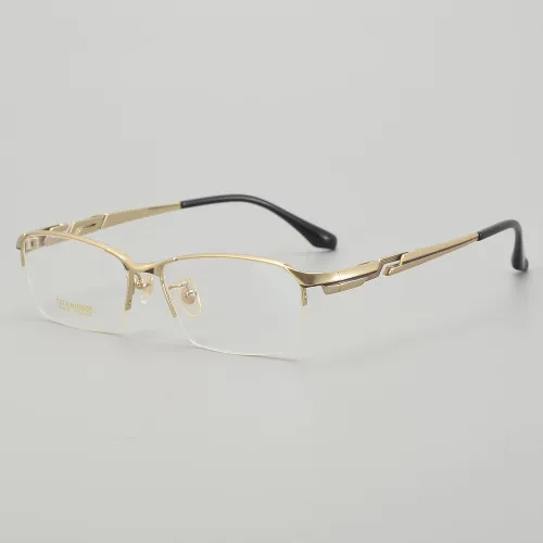 Half Rim Titanium Glasses LE5312_Gold