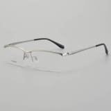 Half Rim Titanium Glasses LE5313_Silver