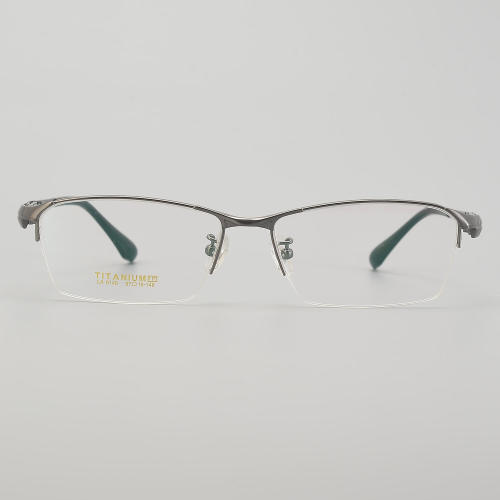 Half Rim Titanium Glasses LE5312_Grey - Gunmetal