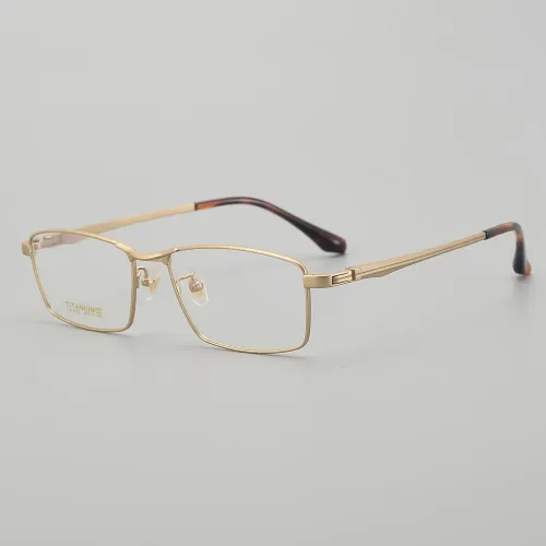 Rectangle Titanium Glasses LE5346_Gold