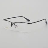 Half Rim Titanium Glasses LE5347_Black