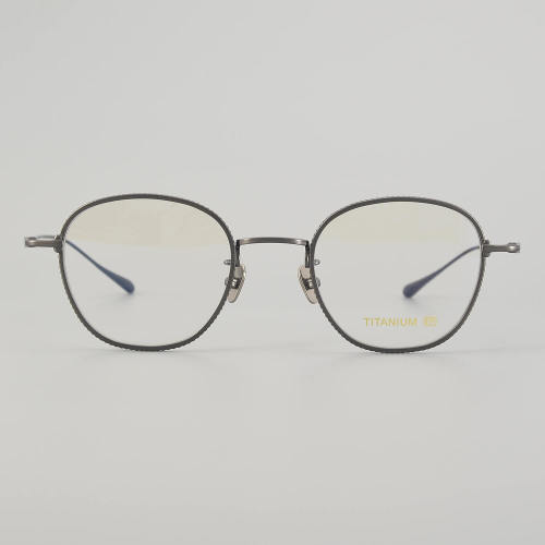 Round Titanium Glasses LE5334_Gunmetal