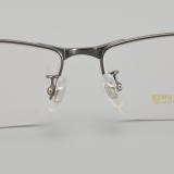 Half Rim Titanium Glasses LE5312_Grey - Gunmetal