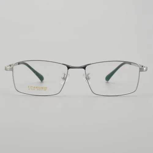 Rectangle Titanium Glasses LE5346_Black - Silver