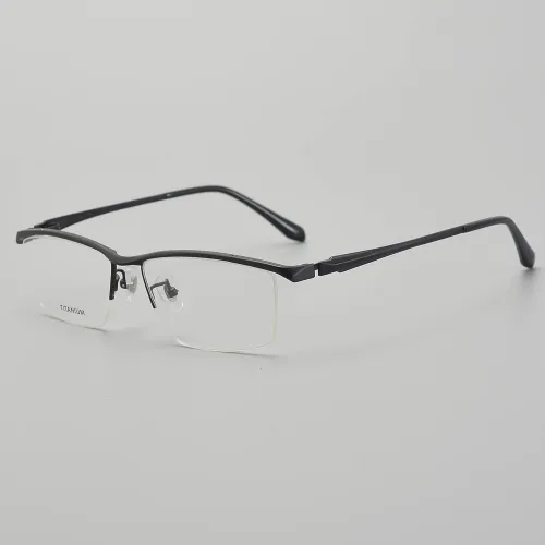 Half Rim Titanium Glasses LE5313_Black