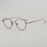Round Titanium Glasses LE5334_Bronze
