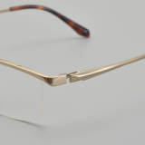 Half Rim Titanium Glasses LE5313_Gold