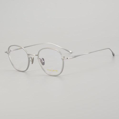 Round Titanium Glasses LE5334_Silver