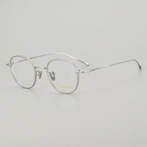 Round Titanium Glasses LE5334_Silver