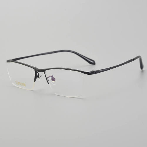 Half Rim Titanium Glasses LE5348_Black