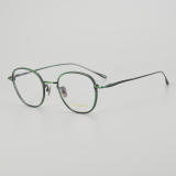 Round Titanium Glasses LE5334_Green