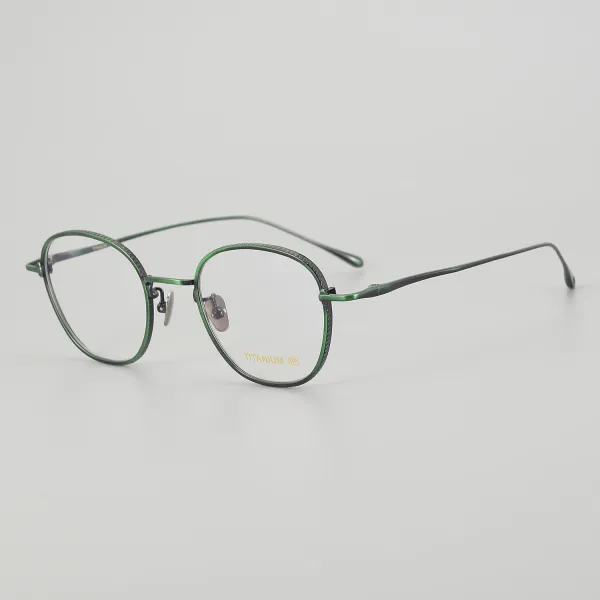Round Titanium Glasses LE5334_Green