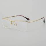 Half Rim Titanium Glasses LE5347_Gold
