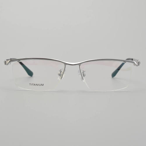Half Rim Titanium Glasses LE5313_Silver