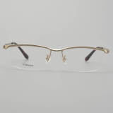 Half Rim Titanium Glasses LE5313_Gold Front ViewFront View