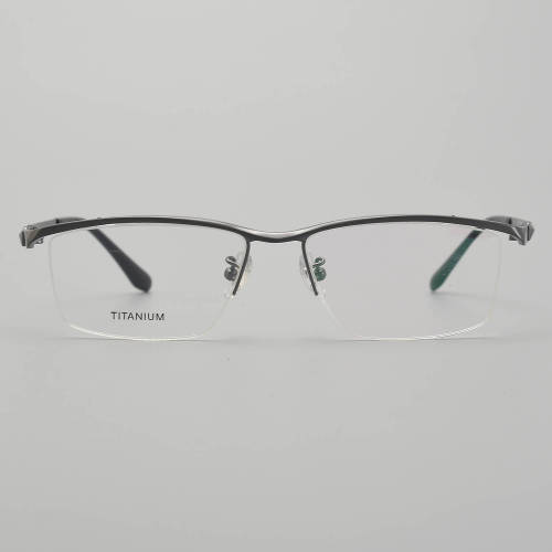 Half Rim Titanium Glasses LE5313_Grey - Gunmetal