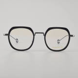 Square Titanium Glasses LE5019_Black Front View