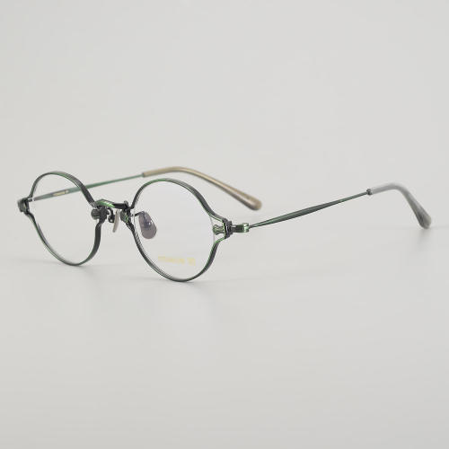 Oval Titanium Glasses LE5018_Green