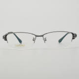 Half Rim Titanium Glasses LE5311_Gunmetal - Black Front View