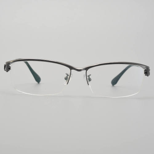 Half Rim Titanium Glasses LE5305_Gunmetal