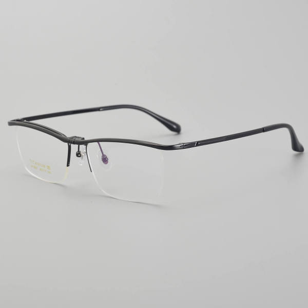 Half Rim Titanium Glasses LE5305_Black