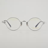Oval Titanium Glasses LE5018_Silver Front View