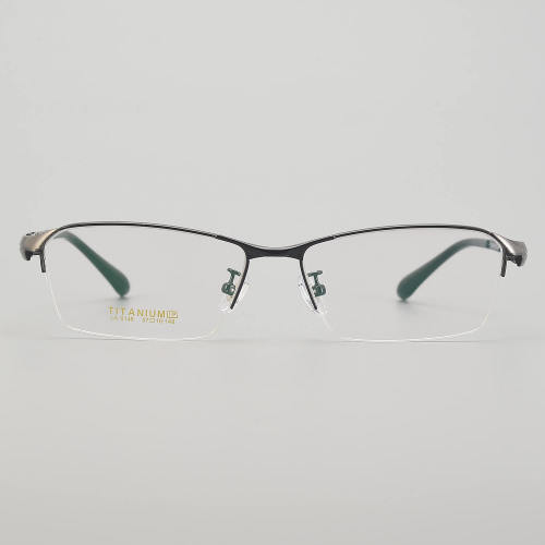 Half Rim Titanium Glasses LE5312_Antique Gunmetal