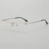 Half Rim Titanium Glasses LE5305_Silver