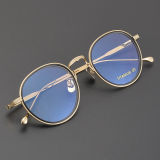 Round Titanium Glasses LE5285_Gold - Black