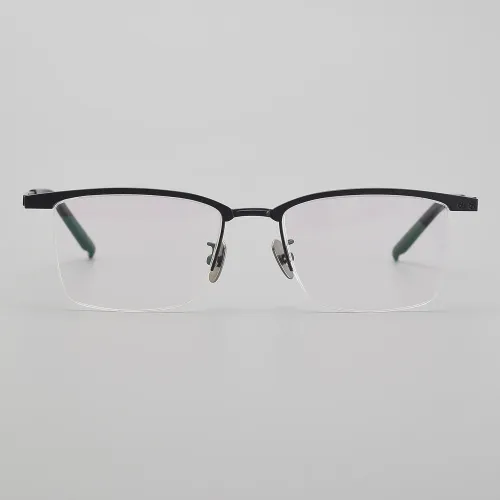 Half Rim Titanium Glasses LE5274_Black