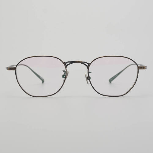 Round Titanium Glasses LE5256_Bronze