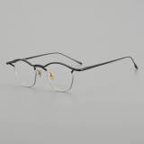 Browline Titanium Glasses LE5021_Black - Silver