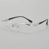 Half Rim Titanium Glasses LE5247_Silver