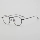 Round Titanium Glasses LE5256_Black