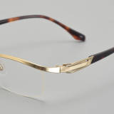 Half Rim Titanium Glasses LE5247_Gold