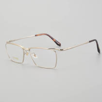 Rectangle Titanium Glasses LE5273_Gold