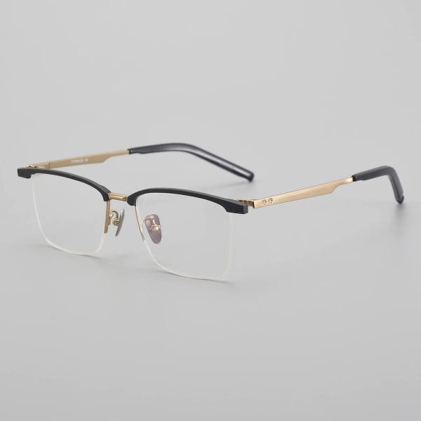 Half Rim Titanium Glasses LE5274_Gold