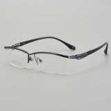 Half Rim Titanium Glasses LE5247_Black