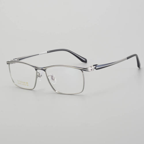 Rectangle Titanium Glasses LE5266_Silver - Blue