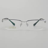 Half Rim Titanium Glasses LE5247_Silver Front View