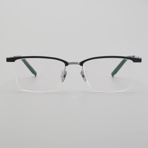 Half Rim Titanium Glasses LE5274_Silver