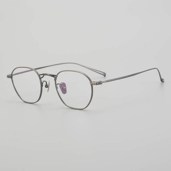 Round Titanium Glasses LE5256_Gunmetal