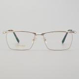 Rectangle Titanium Glasses LE5273_Gold Front View