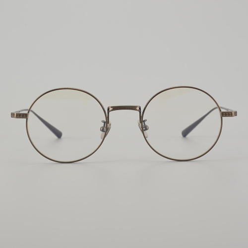 Round Titanium Glasses LE5299_Bronze