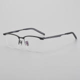 Half Rim Titanium Glasses LE5274_Black