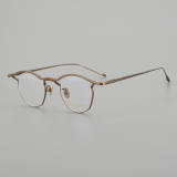 Browline Titanium Glasses LE5021_Bronze