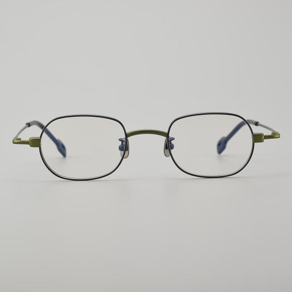 Oval Titanium Glasses LE5255_Black - Rose Gold