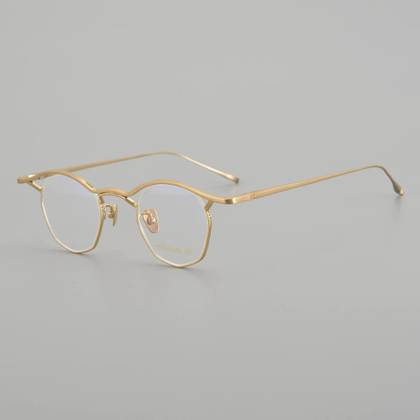 Browline Titanium Glasses LE5021_Gold