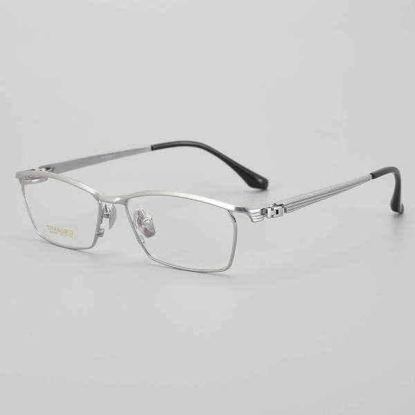 Rectangle Titanium Glasses LE5265_Silver