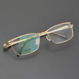 Rectangle Titanium Glasses LE5257_Gold